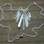 Crystal Point Statement Necklace, Mineral..