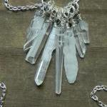 Crystal Point Statement Necklace, Mineral..